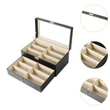 Maxbell Eyeglass Case Organizer Sunglasses Storage Organizer for Collector Men Women black