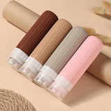 Maxbell 4 Pieces Silicone Travel Bottles Set 90ml with Toiletry Storage Bag for Oils A