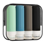 Maxbell 4 Pieces Silicone Travel Bottles Set 90ml with Toiletry Storage Bag for Oils A