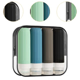 Maxbell 4 Pieces Silicone Travel Bottles Set 90ml with Toiletry Storage Bag for Oils B