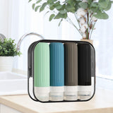 Maxbell 4 Pieces Silicone Travel Bottles Set 90ml with Toiletry Storage Bag for Oils B