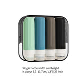 Maxbell 4 Pieces Silicone Travel Bottles Set 90ml with Toiletry Storage Bag for Oils B