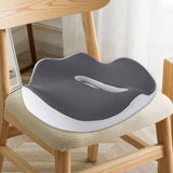 Maxbell Memory Foam Seat Chair Cushion Tailbone Seat Cushion for Travel Gaming Chair grey and white