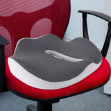 Maxbell Memory Foam Seat Chair Cushion Tailbone Seat Cushion for Travel Gaming Chair grey and white