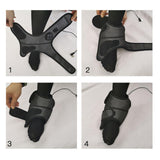 Maxbell Foot Ankle Massager Three Gears Heated Ankle Support Brace for Home Yoga Gym