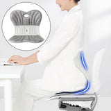 Maxbell Back Posture Corrector Back and Support for Office Computer Chair Floor Seat Gray