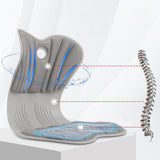 Maxbell Back Posture Corrector Back and Support for Office Computer Chair Floor Seat Gray