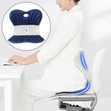 Maxbell Back Posture Corrector Back and Support for Office Computer Chair Floor Seat Dark Blue