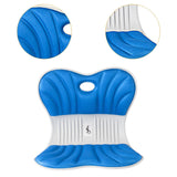 Maxbell Back Posture Corrector Back and Support for Office Computer Chair Floor Seat Blue