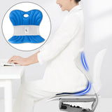 Maxbell Back Posture Corrector Back and Support for Office Computer Chair Floor Seat Blue