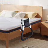 Maxbell Elderly Adults Bed Rails with Double Handles Double Folding Bedside Handrail