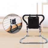 Maxbell Elderly Adults Bed Rails with Double Handles Double Folding Bedside Handrail