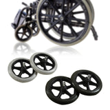 Maxbell 2x Replacement Wheelchair Wheels PVC Premium for Walkers Electric Wheelchair 6inch