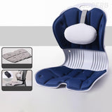 Maxbell Back Posture Corrector Back and Support for Home Desk Office Home Floor Seat Blue