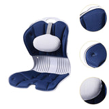 Maxbell Back Posture Corrector Back and Support for Home Desk Office Home Floor Seat Blue
