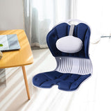 Maxbell Back Posture Corrector Back and Support for Home Desk Office Home Floor Seat Blue