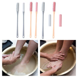 Maxbell Toe Cleaning Brush Lotion Applicator for Foot Cleaning Bath Brush Foot Brush Gray Set