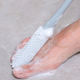 Maxbell Toe Cleaning Brush Lotion Applicator for Foot Cleaning Bath Brush Foot Brush Gray Set