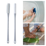 Maxbell Toe Cleaning Brush Lotion Applicator for Foot Cleaning Bath Brush Foot Brush Gray Set