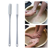 Maxbell Toe Cleaning Brush Lotion Applicator for Foot Cleaning Bath Brush Foot Brush Gray Set