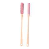 Maxbell Toe Cleaning Brush Lotion Applicator for Foot Cleaning Bath Brush Foot Brush Pink Set