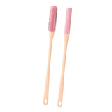 Maxbell Toe Cleaning Brush Lotion Applicator for Foot Cleaning Bath Brush Foot Brush Pink Set