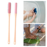 Maxbell Toe Cleaning Brush Lotion Applicator for Foot Cleaning Bath Brush Foot Brush Pink Set