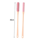 Maxbell Toe Cleaning Brush Lotion Applicator for Foot Cleaning Bath Brush Foot Brush Pink Set