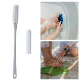 Maxbell Toe Cleaning Brush Lotion Applicator for Foot Cleaning Bath Brush Foot Brush Gray With Head