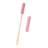 Maxbell Toe Cleaning Brush Lotion Applicator for Foot Cleaning Bath Brush Foot Brush Pink With Head