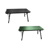 Maxbell Folding Table Furniture Stable Aluminum Alloy Patio Desk for Yard Garden BBQ Black