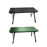 Maxbell Folding Table Furniture Stable Aluminum Alloy Patio Desk for Yard Garden BBQ Black