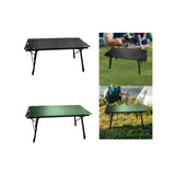 Maxbell Folding Table Furniture Stable Aluminum Alloy Patio Desk for Yard Garden BBQ Black