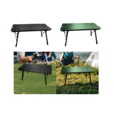 Maxbell Folding Table Furniture Stable Aluminum Alloy Patio Desk for Yard Garden BBQ Black