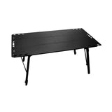 Maxbell Folding Table Furniture Stable Aluminum Alloy Patio Desk for Yard Garden BBQ Black