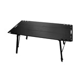 Maxbell Folding Table Furniture Stable Aluminum Alloy Patio Desk for Yard Garden BBQ Black