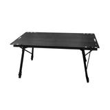 Maxbell Folding Table Furniture Stable Aluminum Alloy Patio Desk for Yard Garden BBQ Black