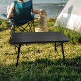 Maxbell Folding Table Furniture Stable Aluminum Alloy Patio Desk for Yard Garden BBQ Black