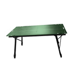 Maxbell Folding Table Furniture Stable Aluminum Alloy Patio Desk for Yard Garden BBQ Green