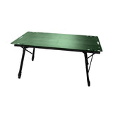 Maxbell Folding Table Furniture Stable Aluminum Alloy Patio Desk for Yard Garden BBQ Green