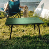 Maxbell Folding Table Furniture Stable Aluminum Alloy Patio Desk for Yard Garden BBQ Green