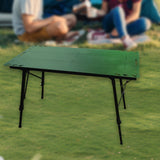 Maxbell Folding Table Furniture Stable Aluminum Alloy Patio Desk for Yard Garden BBQ Green