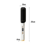 Maxbell Hair Straightener Comb 2 in 1 Heated Hair Straightener Comb for Gifts Beauty white