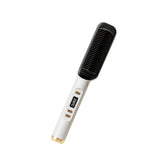 Maxbell Hair Straightener Comb 2 in 1 Heated Hair Straightener Comb for Gifts Beauty white