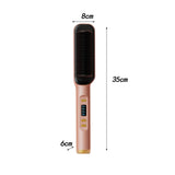 Maxbell Hair Straightener Comb 2 in 1 Heated Hair Straightener Comb for Gifts Beauty pink