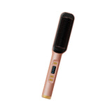 Maxbell Hair Straightener Comb 2 in 1 Heated Hair Straightener Comb for Gifts Beauty pink