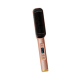 Maxbell Hair Straightener Comb 2 in 1 Heated Hair Straightener Comb for Gifts Beauty pink