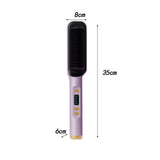 Maxbell Hair Straightener Comb 2 in 1 Heated Hair Straightener Comb for Gifts Beauty violet