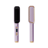 Maxbell Hair Straightener Comb 2 in 1 Heated Hair Straightener Comb for Gifts Beauty violet
