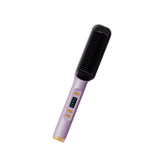 Maxbell Hair Straightener Comb 2 in 1 Heated Hair Straightener Comb for Gifts Beauty violet